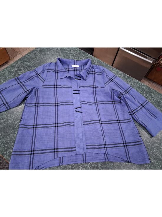 Habitat Tops - Habitat Purple Plaid Button-Front Shirt